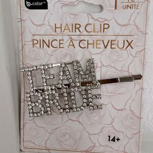 NEW rhinestone TEAM BRIDE hair clip